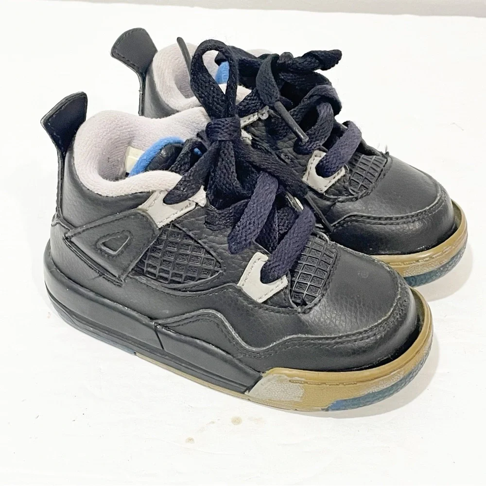 Nike Air Jordan 4 IV Baby Size 6C Retro Alternate Motorsport Black Sneaker‎